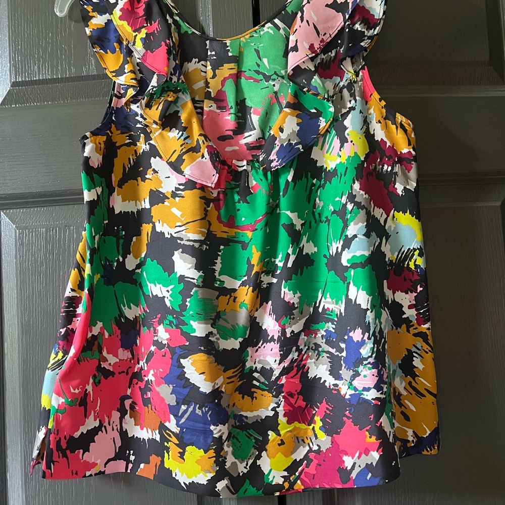 J. Crew Multicolor Abstract Top - Picture 5 of 8